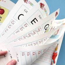 32-Page Children's ABC Letter Tracing Workbook, Learn English Alphabet, Comes With Writing Stationery Gift: 2 Pencils, 1 Random Color Pencil Grip, A-Z Letter Practice, Suitable For Preschool And Kindergarten, Fun Early Learning Writing Exercise Book, Great Gift And Practical English Writing Practice Notebook, Ideal For Back To School Season - Red - View 6