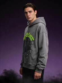 Pooyikoi Hip Hop  Hoodies Set Y2K Hoodie Tracksuit Pullover Sweatshirt For Women Men Matching Hoodies For Couples - Tops, Menswear - 灰色 - 查看 4