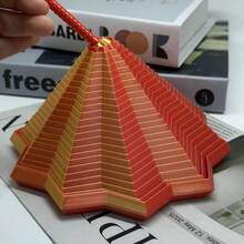 1个3D打印星形多边形指尖玩具，3D折叠结构，缓解手指压力，视觉和听觉舒缓玩具，桌面装饰，圣诞礼物，生日派对礼物，理想的节日礼物 - 彩色 - 查看 9