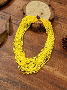 Handmade Beaded Necklace, Bohemian Style Multi-Layered Necklace, European And American Popular