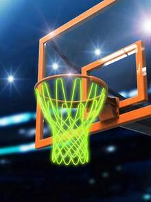 1 Piece 50cm Standard Luminous Self Luminous Basketball Net, Green Fluorescent Adult Outdoor Sports Self Luminous Basketball Frame Net - Multicolor - View 1