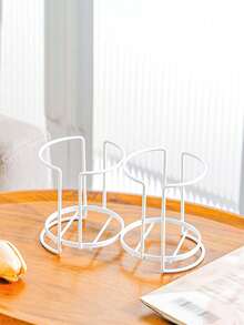 1pc Disposable Cup Holder, Simple Paper Cup Rack, Multifunctional Desktop, Coffee, Milk Tea Cup Organizer - Multicolor - View 26