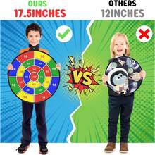 一套29英寸儿童大型飞镖靶，含8支粘性飞镖，室内/室外运动趣味派对游戏玩具，适合3-12岁男孩女孩生日礼物 - 彩色 - 查看 7