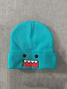 KERESLINA Cute Cartoon Embroidered Knit Beanie Hats, Multi-Color, Warm, Casual, Versatile, Streetwear, Unisex 5V6B - 棕色 - 查看 5
