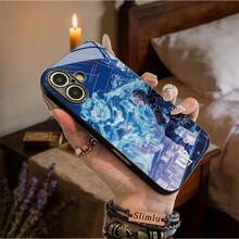 Diseño de anime con espíritu eléctrico y escenario urbano nocturno Funda de teléfono a prueba de golpes  de  para IPhone 17 16 15 14 13 12 11 X XS Pro Max 8 7 6 Plus SE GALAXY 21, 22, - Negro - Ver 7