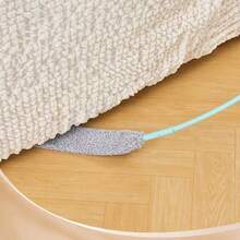 1pc Duster With Extension Pole And Bendable Ultra-Fine Fiber Head, Washable, Suitable For Home Cleaning, Floor Cleaning