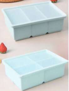 1/2个带盖硅胶冰格 - 柔韧可重复使用的大号冰格模具，容量1杯，适用于汤、炖菜、酱汁，可用洗碗机清洗，非常适合圣诞节、万圣节、复活节、感恩节和其他节日。 - 彩色 - 查看 25