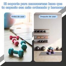 Soporte de Mancuernas Dumbbells not included 3 Niveles Estante de Alenamiento Mancuerna Profesional 34 * 30 * 9cm Soporte de Pesas Compacto Estante Exhibición Rack Gym para Gimnasio Peso 100Kg - como en la foto - Ver 6
