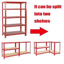 Vandise 5-Layer Adjustable And Freely Adjustable Layout Metal Shelf Unit With A Load Of 875KG, Workshop Warehouse Without Bolts, Garage Storage Rack Suitable For Garage Warehouse Storage - Blue - View 7