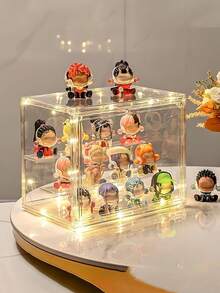 Blind Box Doll Display Stand, Waterproof Transparent Display Box, Detachable Acrylic Storage & Organization Box, Dust-Proof Display Cabinet, Multi-Functional Collectible Storage Box, Home Decor, Apartment Essential, Office, Hotel, Desktop Decor, Back To School, Holiday Essential (Doll Not Included) - Multicolor - View 5