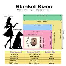 1pc Customized Photo Fleece Blanket, Machine Washable, Polyester Fabric, All-Season, All-Weather, Modern Style Multipurpose Digital Printed Blanket, Suitable For Mother's Day, Birthday, Valentine's Day, Graduation, Father's Day, Wedding, Housewarming And Other Occasions, Can Be Used On Sofa, Bed, Car, Tea Room, Bedroom, Bathroom, Living Room, Dining Room, Office, Etc. - Multicolor - View 6