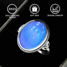 1 Peça Anel com Design de Folha Ajustável à Temperatura, Sensível ao Humor, em Prata S925 para Mulheres - Prata - Visão 4