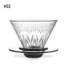 便携式V型60毫升树脂滤杯，型号V01/V02，黑色、白色、银色可选，专业家用咖啡滴滤器，咖啡师工具，适用于家庭、户外、旅行，采用树脂和硅胶材质，V01容量280毫升，适合1-2人使用，V02容量400毫升，适合1-4人使用，咖啡滴滤头，可重复使用的咖啡滤网，手动咖啡滤杯，V型滤杯，家用咖啡滤杯，滤网滴滤头，手动咖啡机 - 彩色 - 查看 12