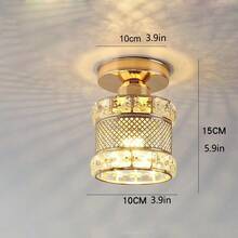 Creative Crystal Ceiling Light, Modern Minimalist Hallway, Corridor, Foyer, Balcony Small Flush Mount Light - Various - View 21
