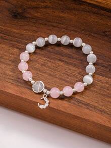 1pc Unique Design, Versatile & Sweet Fairy Moon Bracelet - Moon Bracelet - View 1