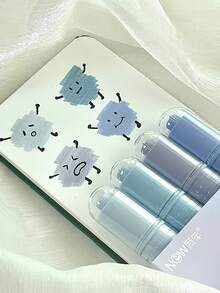 4pcs Highlighter Pen Set Spot Liner Pens, Soft Colour Eye Protection, Crystal Acrylic Stick Barrel Chisel Tip, Water Based Ink For Drawing Painting, Quick Dry, No Bleed, Student Back To School Gift, Office Highlighting Writing Supplies - one-size - View 10