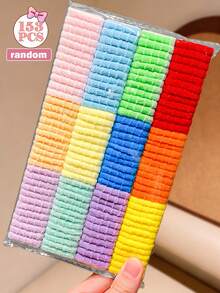 153/203/403件装彩色发圈套装，女士适用，弹性发圈，日常发型配饰，马尾辫发圈，发绳，橡皮筋发圈，发圈，发绳 - 彩色 - 查看 8