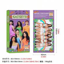 420pcs Katseye Album Merchandise Postcards, Birthday Greeting Cards, Lomo Cards, Double-Sided Mini Cards, Sticker Set - Collectible Fan Essentials - Black - View 4