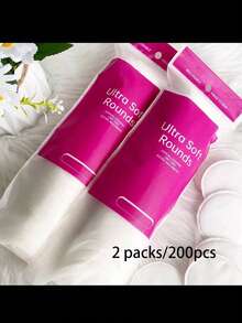 一次性圆形卸妆棉洁面乳，美容护理，清洁肌肤，卸妆，卸除指甲油，适合居家或旅行使用 - 藍色 - 查看 16