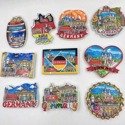 3D Stereoscopic Fridge Magnet, Souvenir Of Schloss Charlottenburg (Swan Castle) Beer House, Berlin, Germany