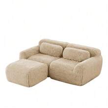 Sofas & Couches - Light Khaki + Plush + 2 Seat - View 7