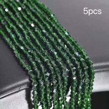 4mm Vibrant Faceted Glass Ball Beads | Sparkling Crystal Loose Beads | DIY Bracelet Necklace Phone Chain Jewelry Making Supplies | Handmade Craft Accessories - Spinel - View 113