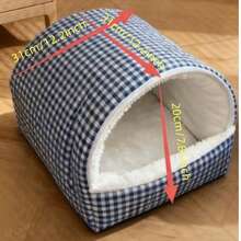 1个全封闭加厚保暖宠物窝，可折叠可水洗，适合猫狗，加厚保暖窝，四季皆宜 - 1pc寵物封閉加厚保暖窩-均碼 - 查看 3