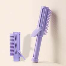 1支高冠卷发梳，新款时尚日系多巴胺可爱粉色发根蓬松夹可伸缩卷发梳，适用于打造空气刘海卷发造型，便携式卷发棒梳，适合旅行、居家和卧室日常使用。