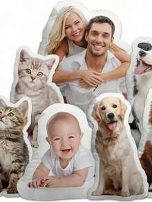 Customized 3D Photo Throw Pillow - Personalized Cute Cartoon Design Cushion - Perfect Gift For Friends, Girlfriends And Couples, Ideal For Sofa Or Bed Decor, Decorative Pillow, Personalized Animal Shaped Pillow, Birthday Gift, Multi-Color Mix - Strawberry Cake - View 17