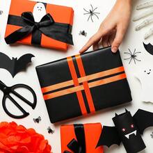 50x35厘米黑色薄纸，适用于礼品、工艺品、DIY纸花包装，也适用于礼物、游戏、生日、母亲节、毕业典礼、礼品包装、花束包装等场合。 - 黑色 - 查看 7