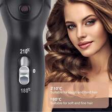 1pc 22mm 25mm Wavy Curling Iron, 3-Barrel Crimping Waver, Big Wave Curler, Slouchy Corn Curly Hair Styling Tool - Champagne - View 6