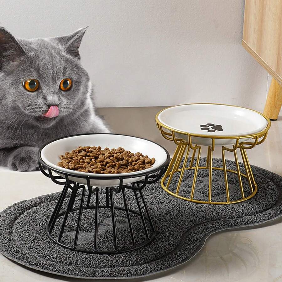 Ceramic Cat Food Bowl, Dishwasher Safety, Pet Feeding Tray, Home Feeding Water Bowl - Default - View 1