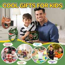Walkie Talkies de dinosaurio para niños recargables, Walkie Talkie de muñeca con linterna, juguetes de aventura al aire  camping, regalo de cumpleaños de T-Rex Dino para niños y niñas - / - Ver 7