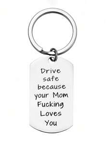 1pc Driving Keychain Gift From Mom/Dad To Son/Daughter, "I Love You" Keychain, Valentine's Day Gift For Him - Multicolor - View 8