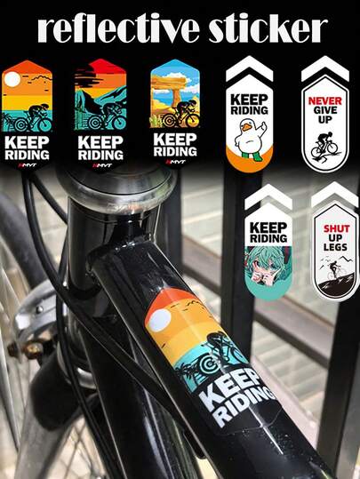 Bicycle Frame Stickers, Personalized Decals For Handlebar, Downtube, Reflective Waterproof Decorative Stickers For Road Bike, Mountain Bike