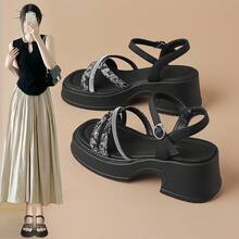 Women Platforms & Wedge Sandals - 黑色 - 查看 9