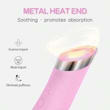 2026 Facial Cleansing BrushPRITECH Facial Cleansing Brush Rechargeable Silicone Face Scrubber With Heat Massage D Vibrating Exfoliator Scrubber For Deep Cleaning Waterproof Face Brush For Wom And M Pink - 粉色 - 查看 4