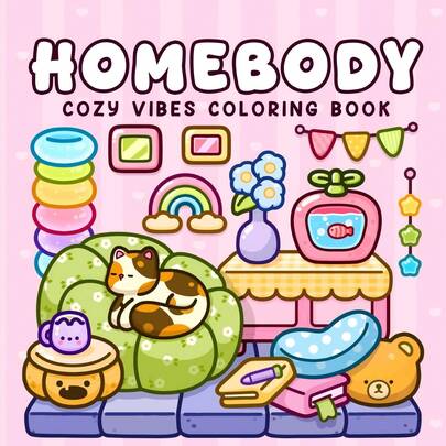 40 Pages - 200g, Sweet & Warm Little Fish Perfume Bottle Coloring Book, Quality Paper, Warm & Healing Style, Little Fish Perfume Bottle Design, Pink & Blue Color Scheme, Bubble Details, Soothing Coloring, Suitable For Stationery, School Supplies, Great Gift For Girls, Valentine's Day, New Year