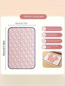 1pc Portable Thick Heat-Resistant Ironing Mat - Large Size Table Top/Countertop Ironing Blanket, Over-The-Door Steamer Pad, Washer Dryer Mat, Foldable Travel Ironing Pad For Handheld Steam Irons