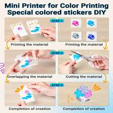 57mm Color On Transparent Glossy Thermal Sticker Photo Notes Suit For T02 M03 M04 Peripage A6 Paperang - Multicolor - View 5