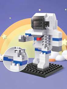 1 Set Mini Assemble Plastic Building Blocks Toy, Space Astronaut Series, Includes Astronaut Landing On Moon/Weightless/Running And Telescope, With High-Definition 3D Assembly Instruction, Micro-Particle Building Blocks 3D Model Assembly Toy, Suitable For Birthday Holiday Gifts, Creative Decorations, Suitable For Beginners To Practice Simple Block Assembly, Develop Hands-On Ability, Can Be Used For Room Decoration. - Multicolor - View 8