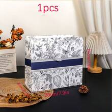 1/5pcs Vintage Red Gift Bags, Holiday Tote Bags, Floral Paper Bags, High-End Souvenir Gift Bags, Party Favor Packaging Bags, Wedding Favor Bags, Valentine's Day Gift Bags, Easter Gift Bags, New Year Gift Bags