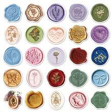 50 Pieces Of Lacquer Stamp Stickers Personalized Creative Waterproof Exquisite Graffiti Cup Milk Tea Cup Notebook Hand Account Stickers - Multicolor - View 9
