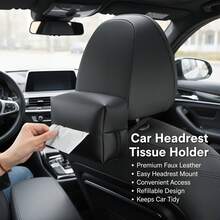 1pc Car Tissue Box, Sun Visor Tissue Holder, Hanging Tissue Bag, Armrest Box Tissue Bag, Napkin Bag - A - View 11
