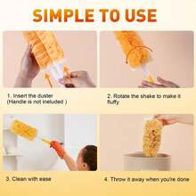 10/30 Pack Microfiber Duster, 360° All-Round Dust Removal Refill, Suitable For Living Room, Bedroom, Kitchen, Windows, Office, Blinds, Cabinets And Toilet Cleaning, No Electricity Required, Effective Cleaning Tools, Back-To-School Supplies - 彩色 - 查看 2