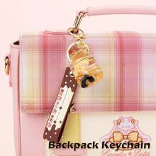 Kawaii Bear Boba Keychain - Cute Liquid Water Charm For Backpacks, Adorable Gift For Women Boy Girls - Mèo nâu - Xem 5