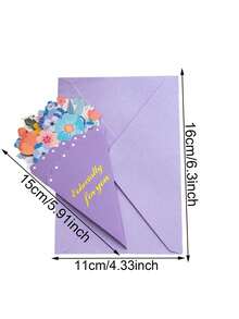 16张/套创意季节花束贺卡，适用于母亲节、婚礼、周年纪念日、生日、教师节、情人节，以及作为礼物送给朋友。它们是送给您挚爱的完美礼物，一定会给您带来无尽的喜悦。它们也适合作为返校季礼物和学习用品。 - 彩色 - 查看 5