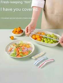 300 غطاء قابل لإعادة الاستخدام لحفظ الطعام، أغطية بلاستيكية مطاطية للأوعية والأكواب والعلب والزجاجات، إحكام إغلاق محكم للتخزين الغذائي والحفاظ على الفواكه والخضروات في المطبخ - متعدد الألوان - مشاهدة 5