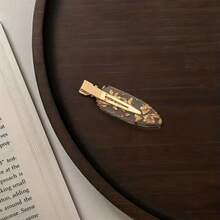 8/4件套金色无缝发夹，闪亮新娘头饰，伴娘发饰，婚礼装饰，优雅发饰，伴娘礼物 - 金色 - 查看 7