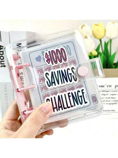 Savings Binder, Challenge Savings Binder Envelope For $1000, Reusable Budget Book With Cash Envelopes Frosted Cover Money Organizer For Cash Savings Challenges Notebook Binder Organizer For Travel Storage Bag,Makeup Bag,Cosmetic Bag,Vacation Organizer, Storage Bag For Customized Goals And Bonus Financial Strategies, Cash Envelope Wallet And Planner System, For Home, Gift, Vacation And Festival Halloween Christmas Multifunctional Use ﻿